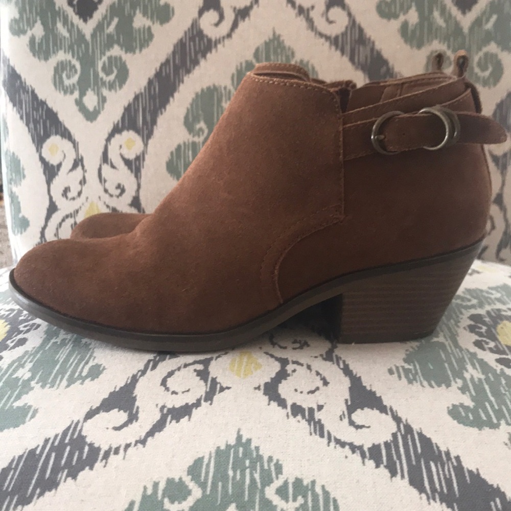 Brown/Camel Leather Booties